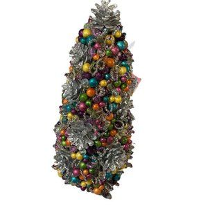 New salzburg creations Glittery Purple yellow orange Christmas tree Rare 14”